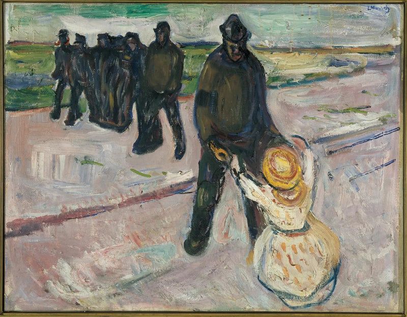 Arbejder og Barn - Edvard Munch