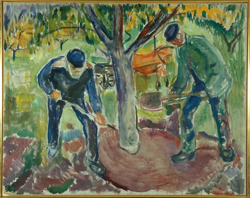Arbejdere i haven - Edvard Munch