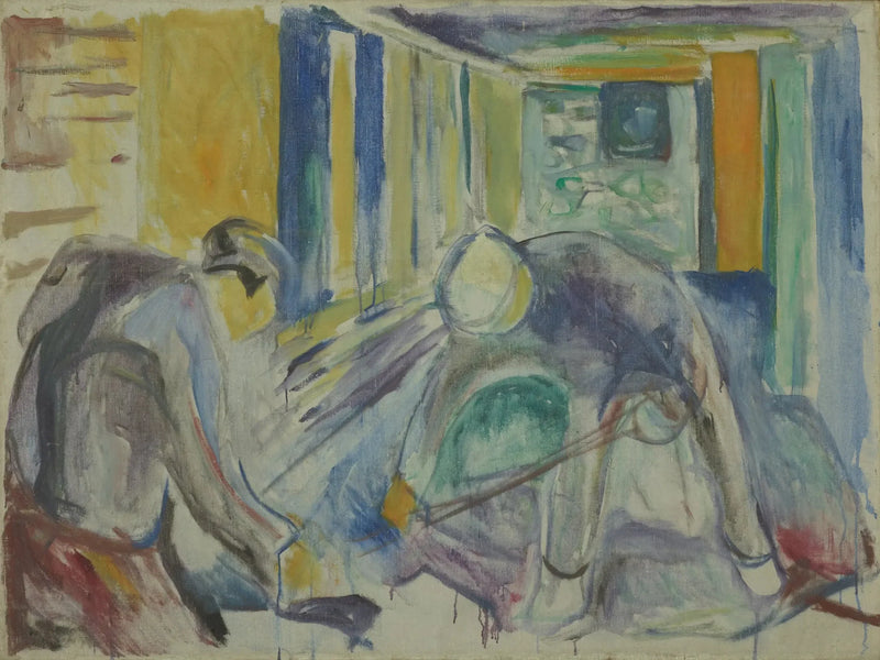 Bygningsarbejdere i studiet - Edvard Munch