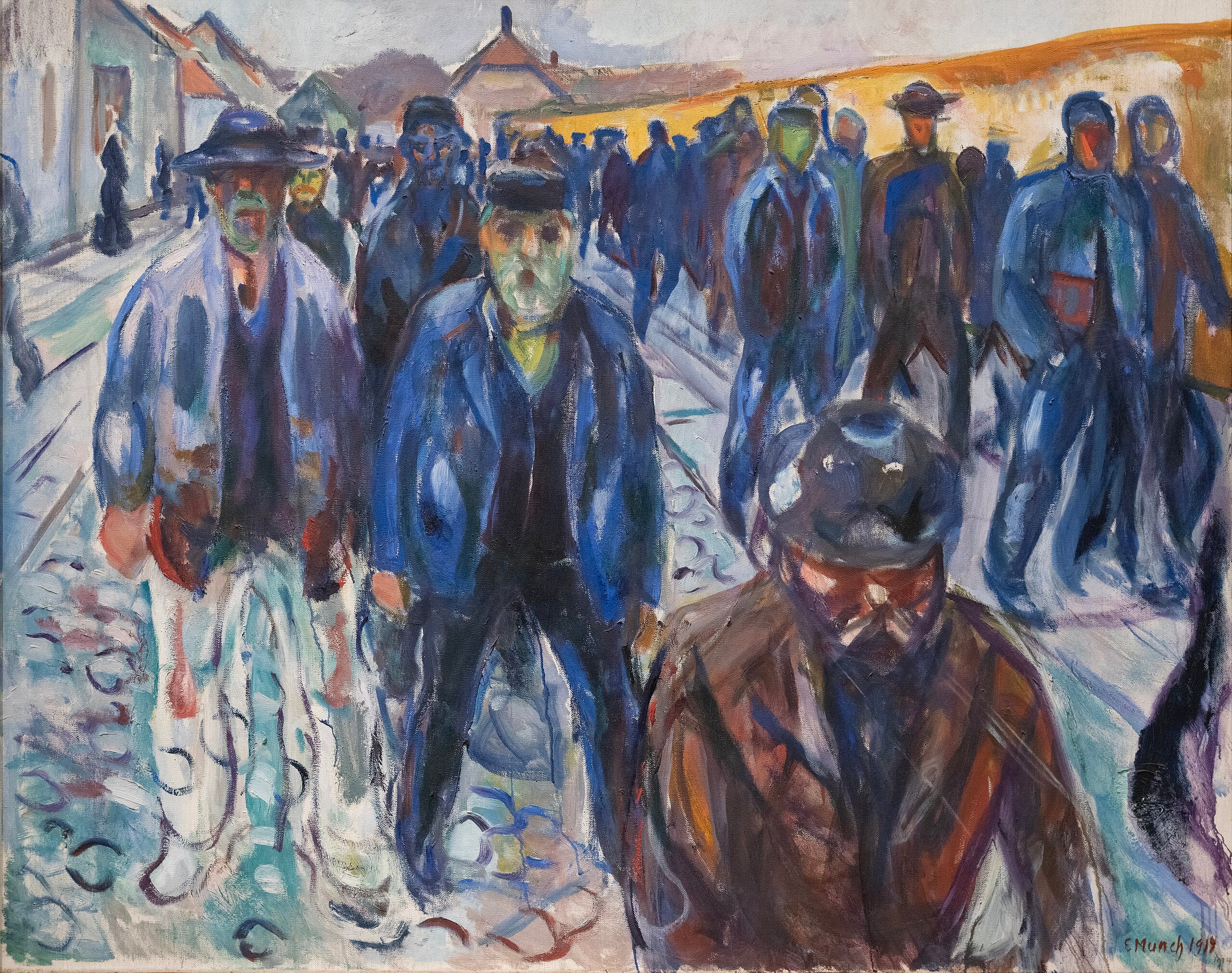 Arbejdere på vej hjem - Edvard Munch