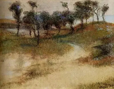 Paesaggio in riva al mare - Edgar Degas image 1 copie de tableau peinte à la main