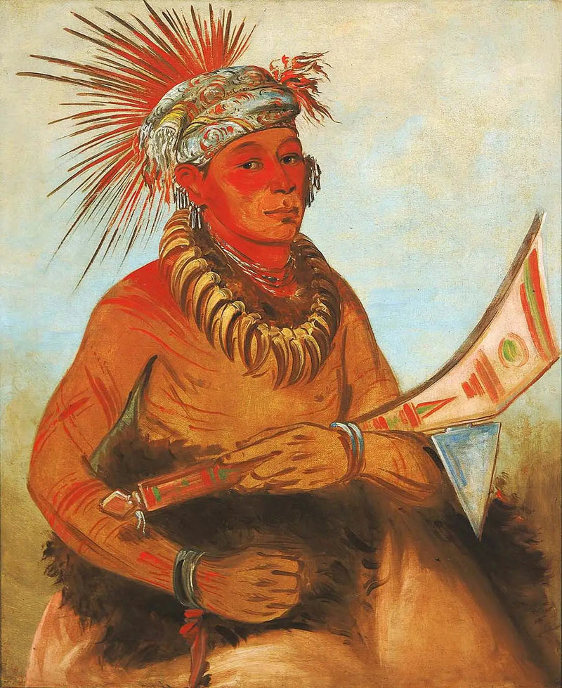 Pah-ta-cóo-chee, Shooting Cedar, en modig - George Catlin