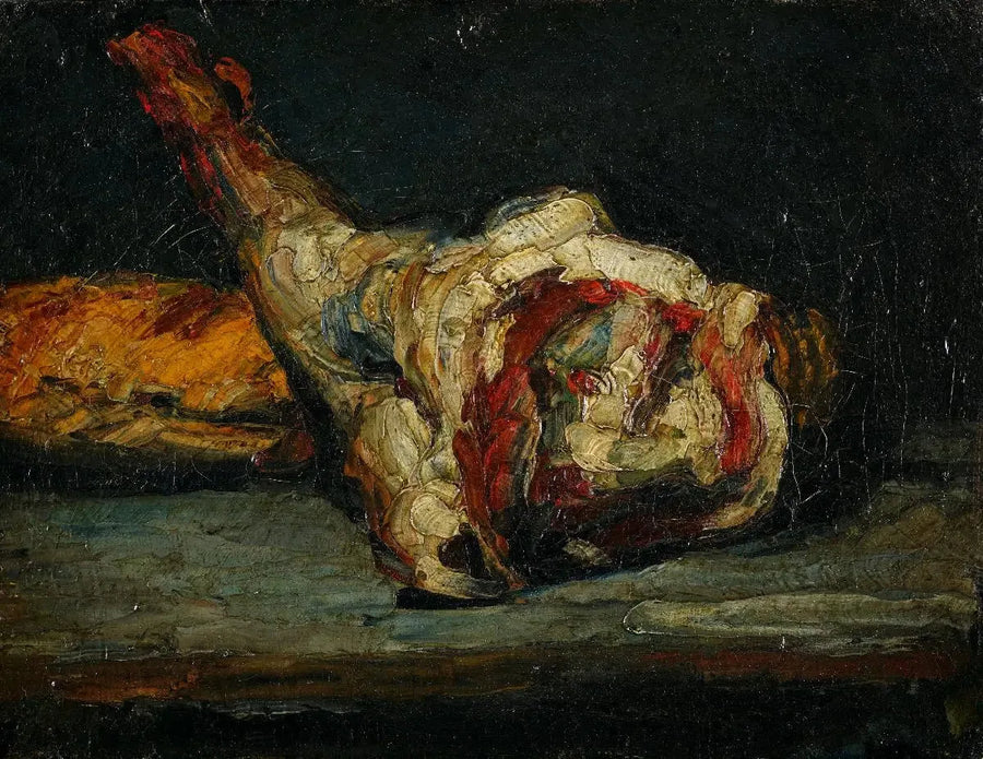Brød og lammekølle - Paul Cézanne