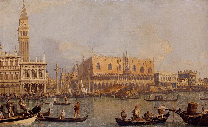 Dogepaladset og Markuspladsen - Canaletto