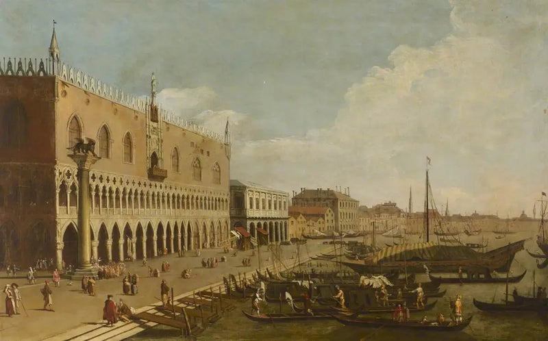 Palads Ducale og Riva degli Schiavoni, Venedig - Canaletto
