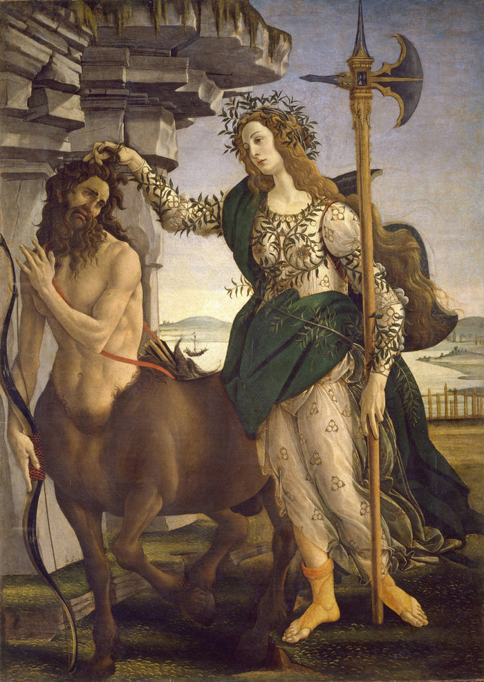 Pallas og Kentauren, omkring 1480-1485 - Sandro Botticelli