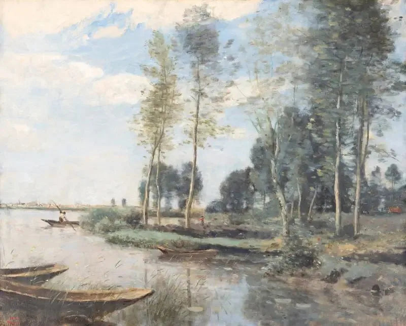 Palluel : jordstykke plantet i Marais - Jean-Baptiste Camille Corot