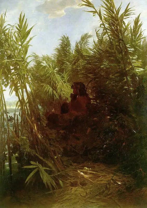 Pan i bambus - Arnold Böcklin