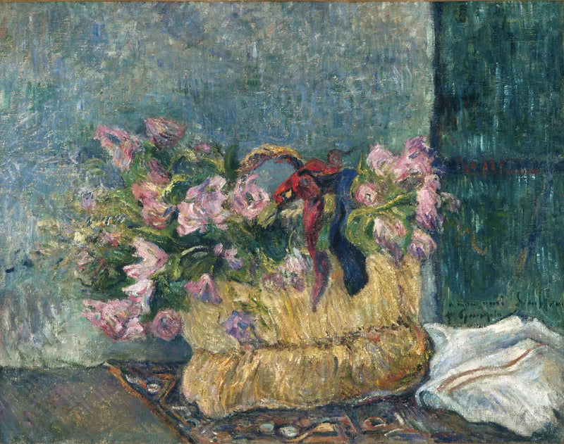Blomsterkurv, eller Blomster i en kurv - Paul Gauguin
