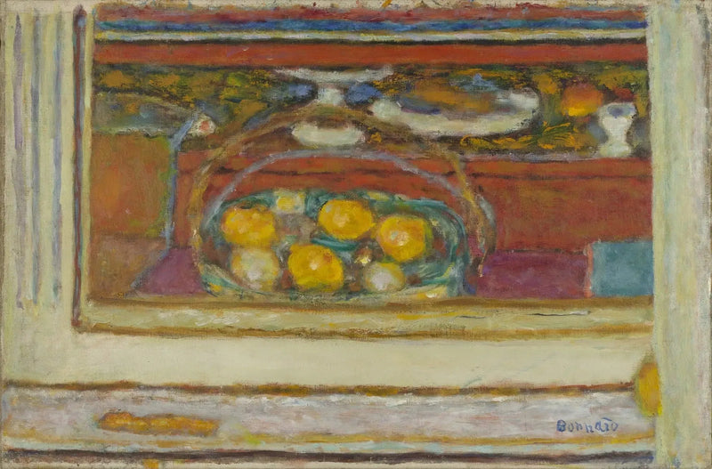 Frugtkurv reflekteret i et spejl - Pierre Bonnard