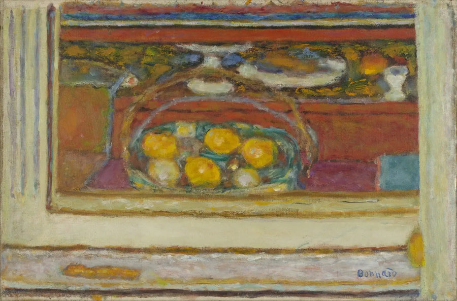 Frugtkurv reflekteret i et spejl - Pierre Bonnard