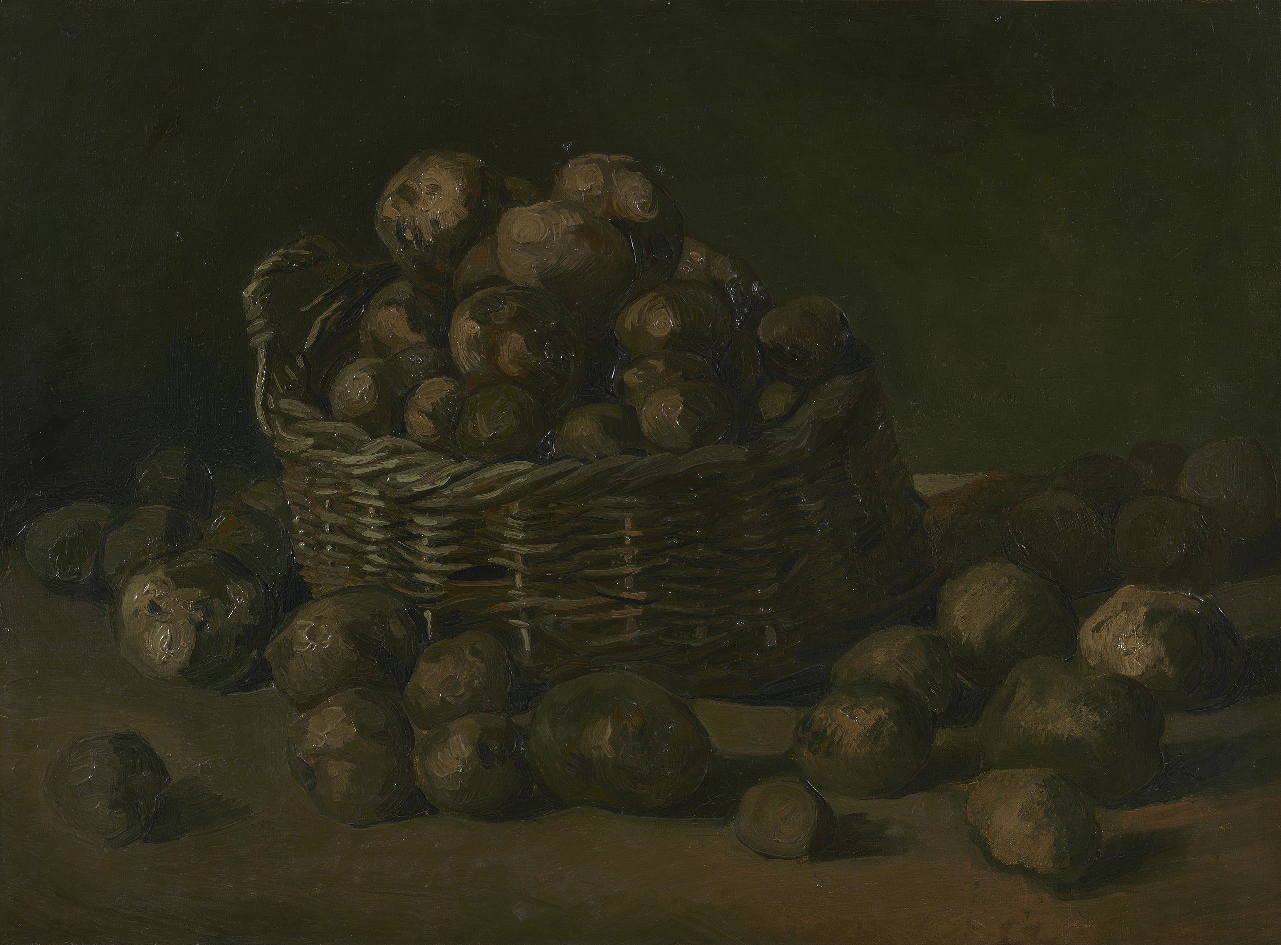Reproduction du tableau « Panier de pommes de terre - Vincent van Gogh » par Alpha Reproduction en peinture à l’huile