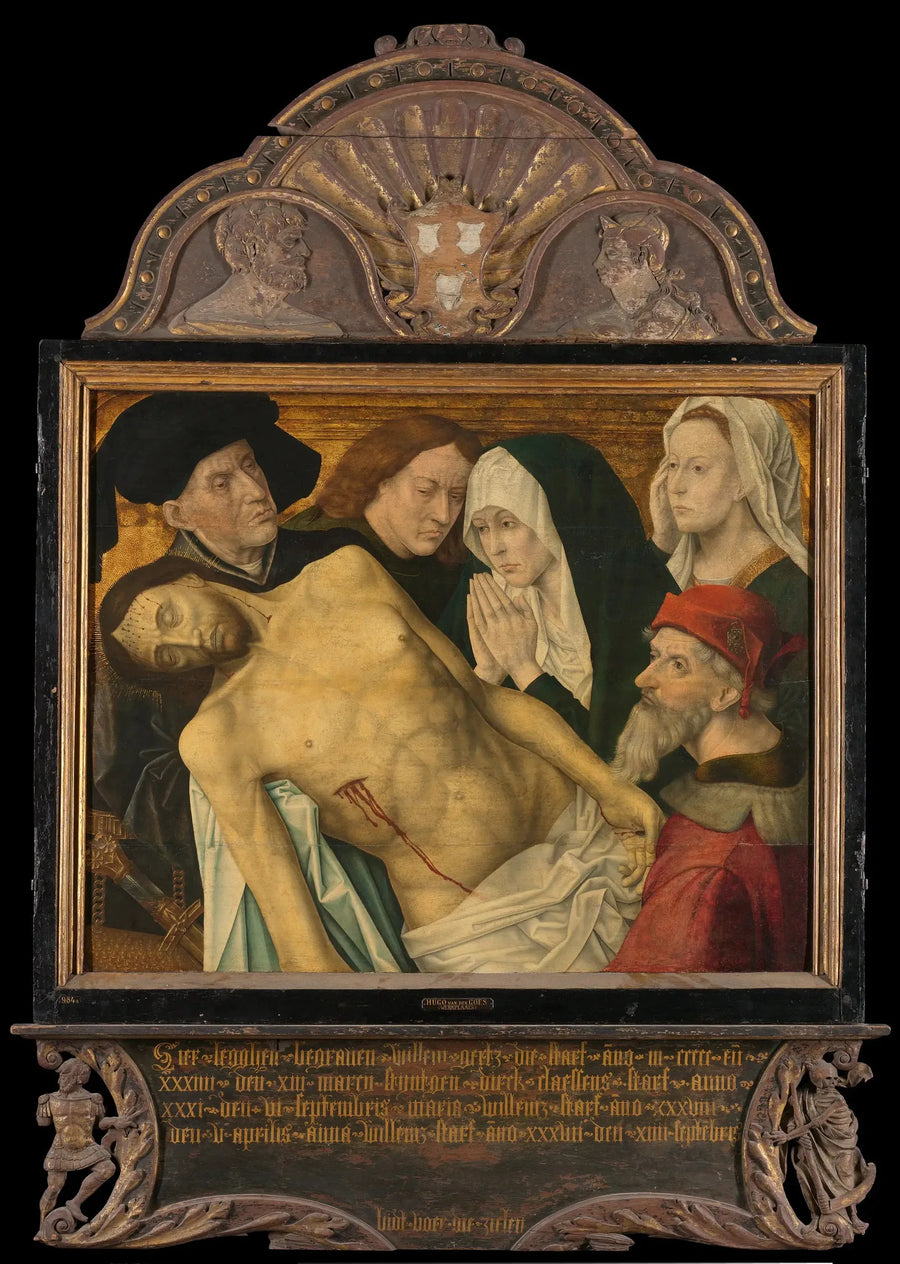 Central panel af et mindettriptyk, tidligere kaldet Gertz mindettriptyk, med Klagesangen - Hugo van der Goes