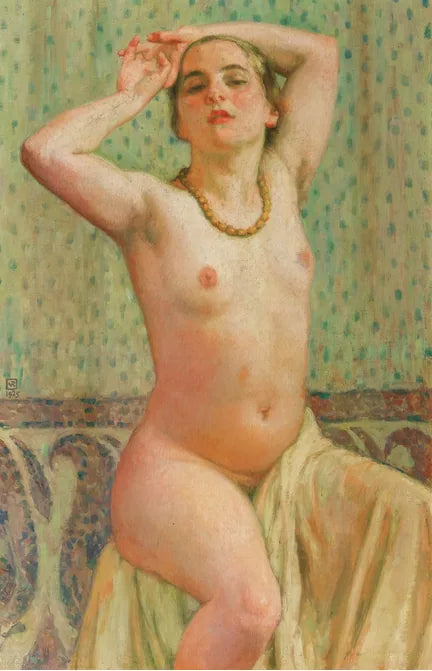 Paquita med halskæde - Théodore van Rysselberghe
