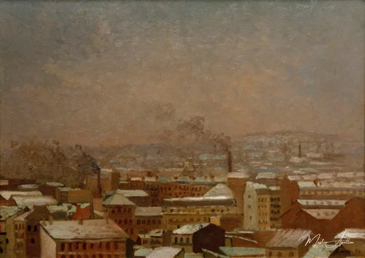 Paris sous la neige - Caillebotte - Reproductions de tableaux et peintures haut de gamme