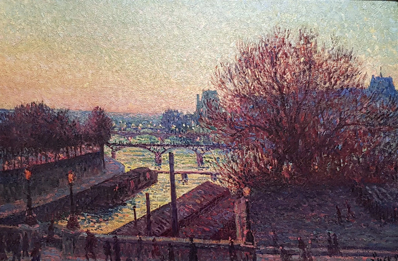 Paris, udsigt over Seinen, nat - Maximilien Luce