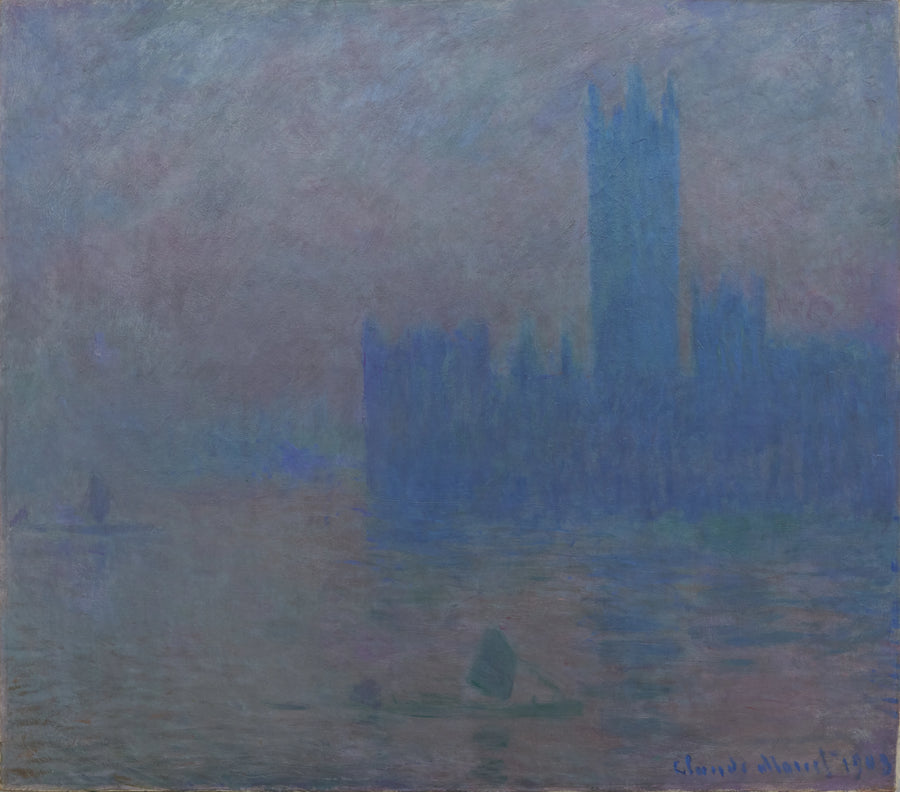 Parlamentet i London, tågeeffekt - Claude Monet