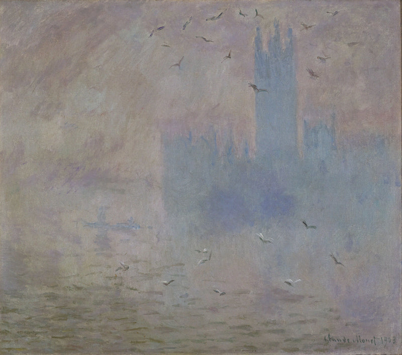 Parlamentet, mågerne W1612 - Claude Monet