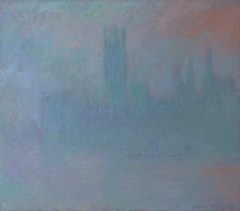 Parlamentet, symfoni i blå - Claude Monet