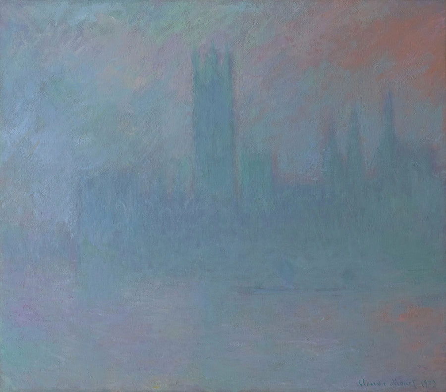 Parlamentet, symfoni i blå - Claude Monet