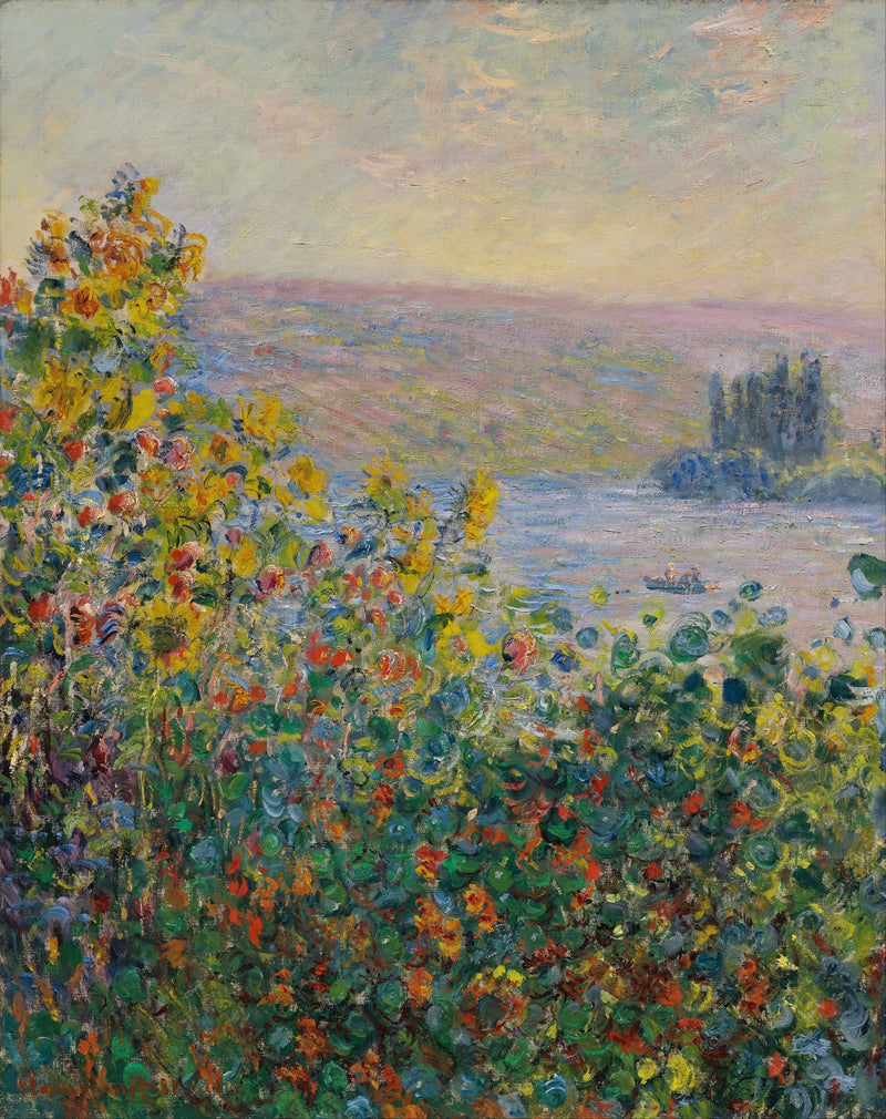 Blomsterbede i Vétheuil W693 - Claude Monet