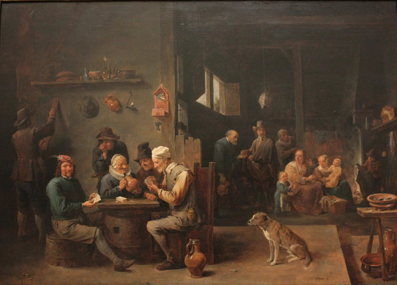 Kortspil i en hotelbranche - David Teniers den Yngre