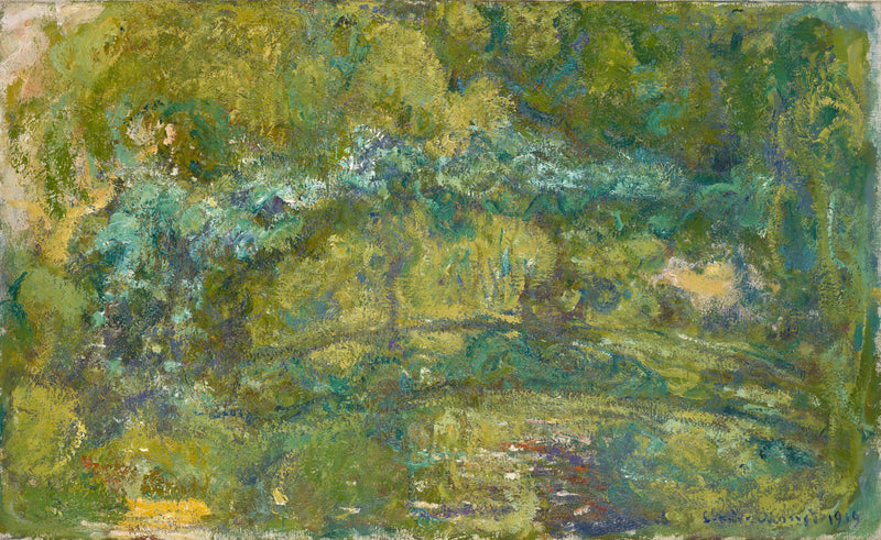 Gangbroen over åkandedammen - Claude Monet