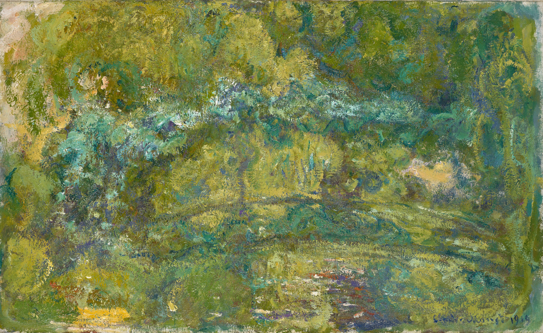 La Passerelle sur le bassin aux nymphéas de Claude Monet, 1919 – version exacte de Bâle W1916