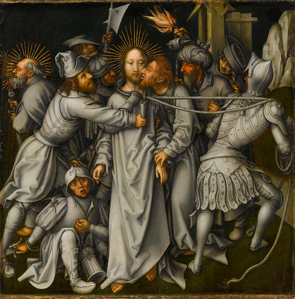 Passion grise : Jesu anholdelse - Hans Holbein den Ældre