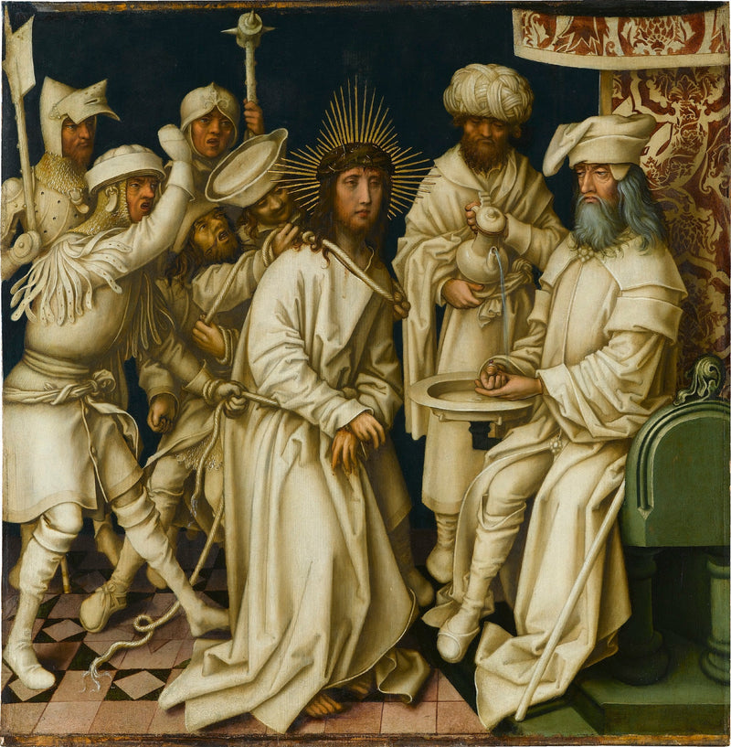 Passion grise : Kristus foran Pilatus - Hans Holbein den Ældre