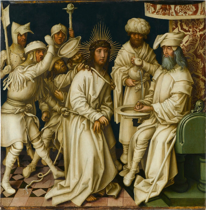 Passion grise : Kristus foran Pilatus - Hans Holbein den Ældre