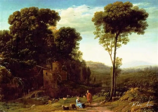 Pastoral Landscape with a Mill - Claude Lorrain - Reproductions de tableaux et peintures haut de gamme