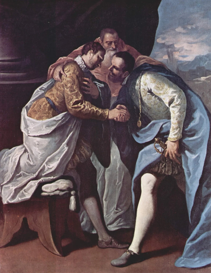 Paul III forsoner François Ier og Karl V - Sebastiano Ricci