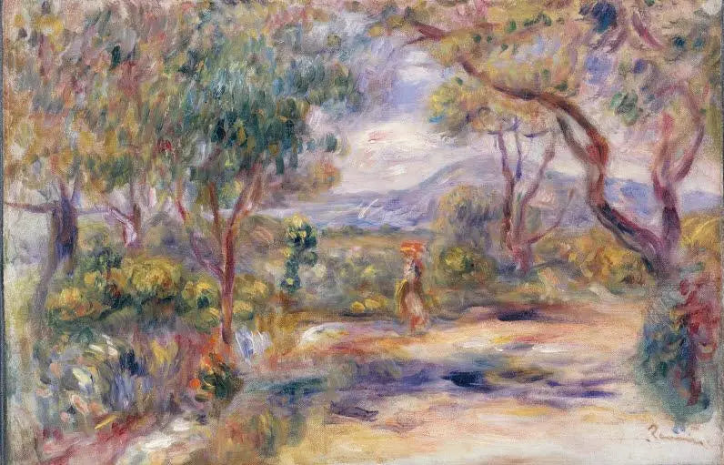 Paysage à Cagnes (Jardin de Renoir) - Pierre-Auguste Renoir image 1 reproduction d’œuvre d’art à l’huile