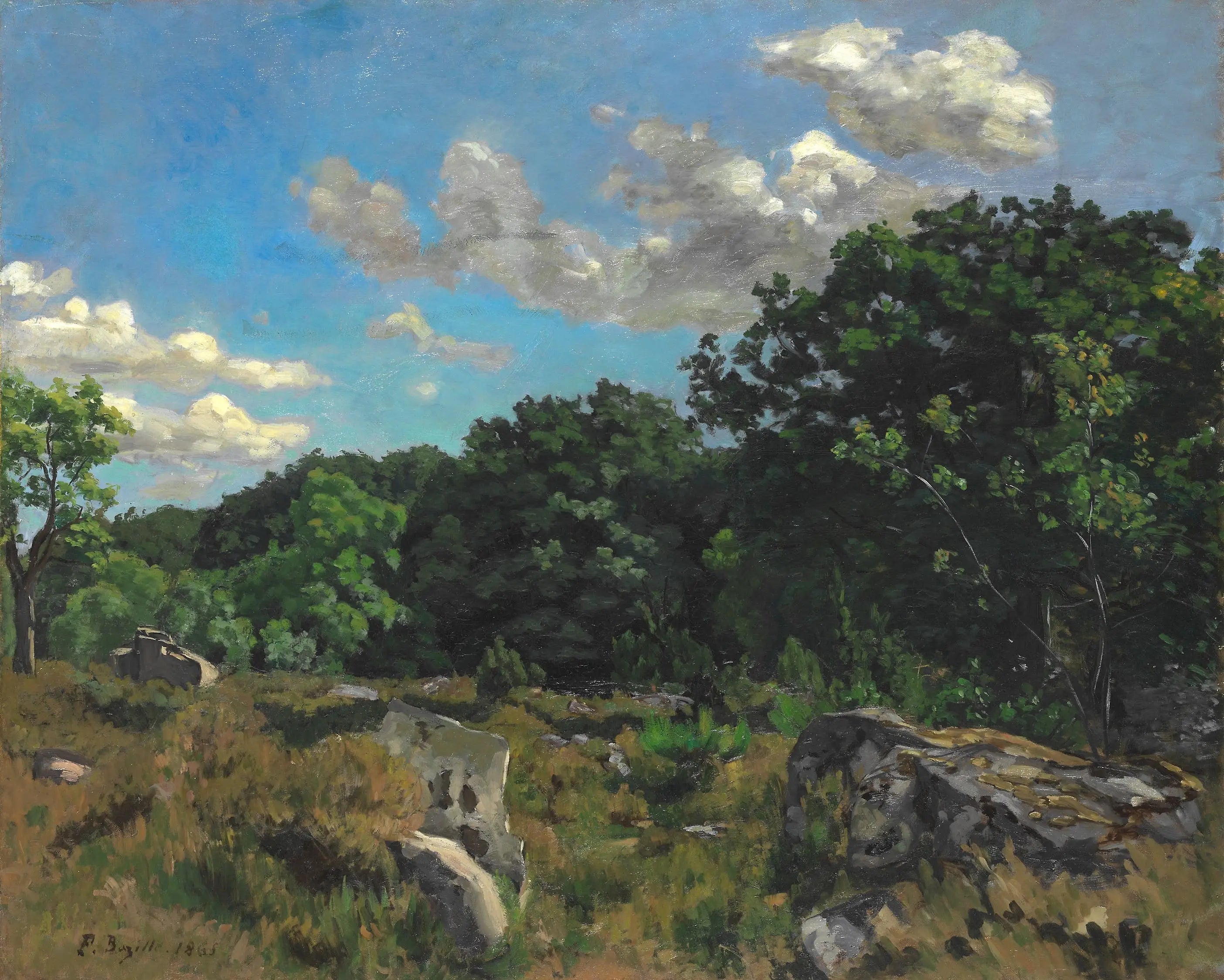 Reproduction du tableau « Paysage à Chailly - Frédéric Bazille » par Alpha Reproduction en peinture à l’huile