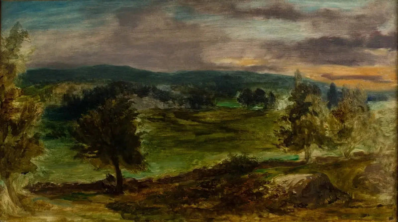 Landskab ved Champrosay - Eugène Delacroix