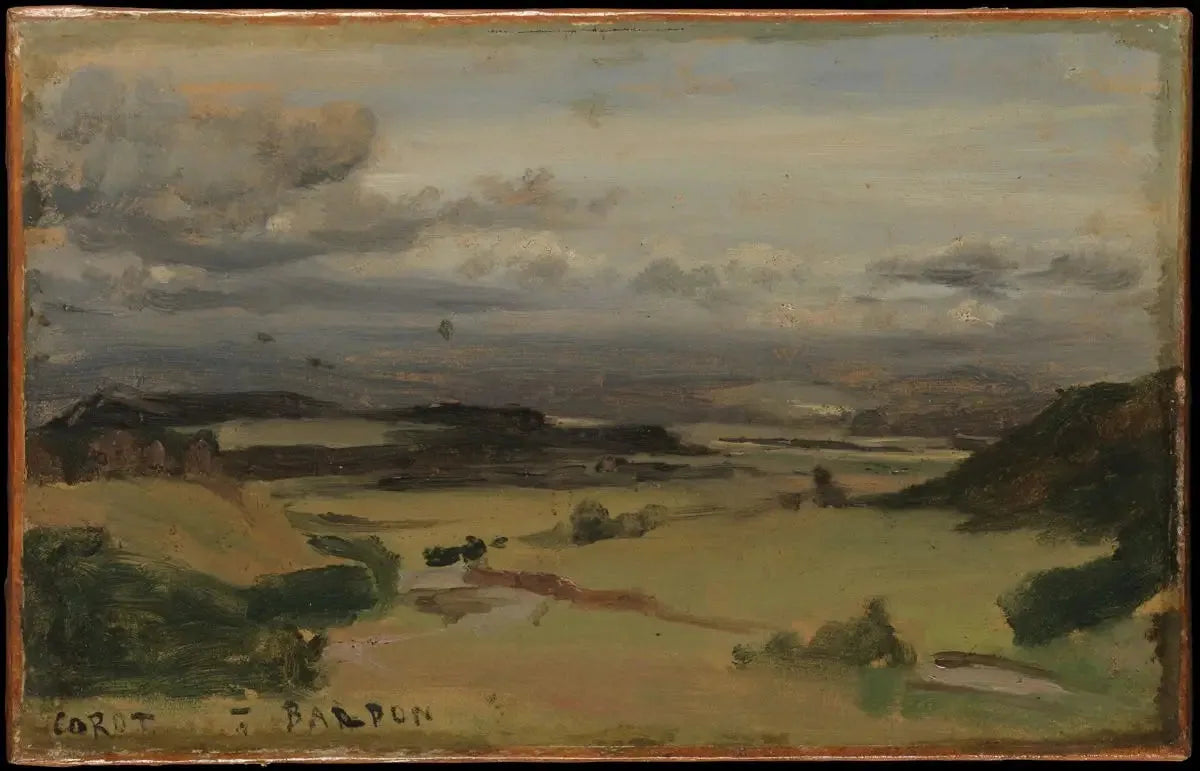 Paysage à Civita Castellana - Jean-Baptiste Camille Corot image 1 reproduction de peinture à l’huile