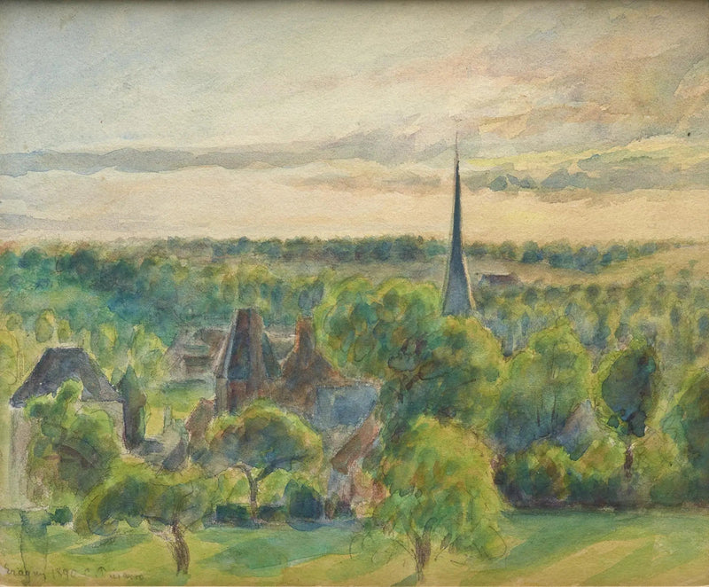 Landskab ved Eragny - Camille Pissarro