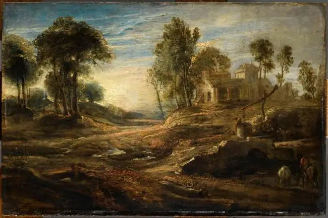 Landskab ved vandingsstedet - Peter Paul Rubens
