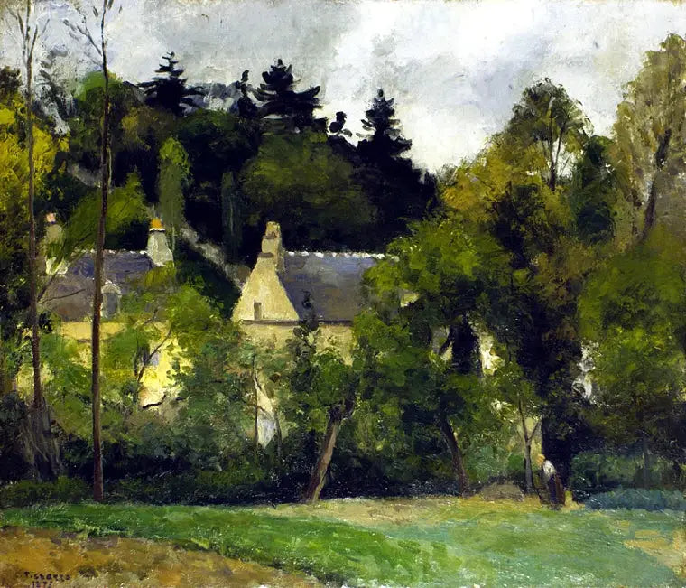 Landskab ved Hermitage, Pontoise - Camille Pissarro