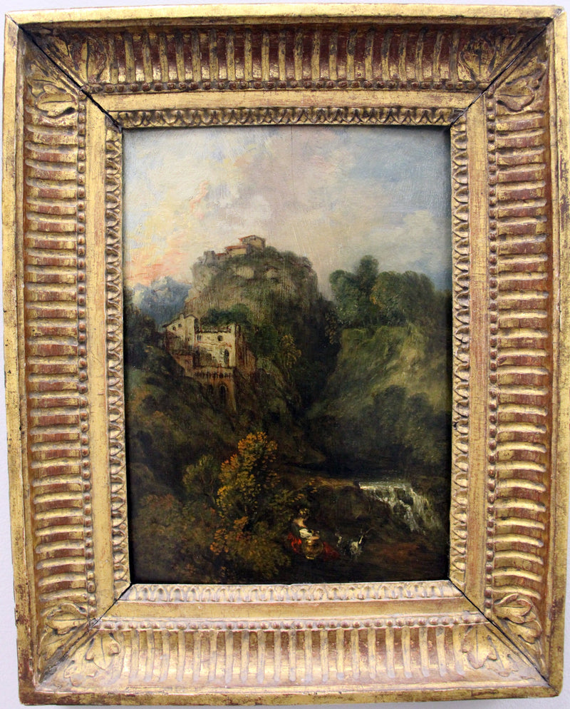 Landskab med ged - Antoine Watteau