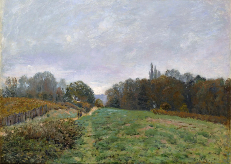 Landskab ved Louveciennes - Alfred Sisley