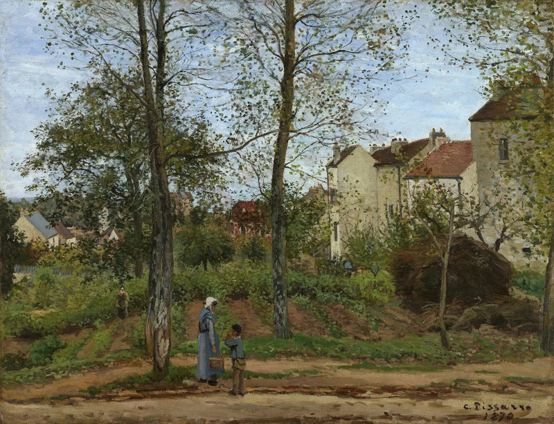 Landskab ved Louveciennes, efterår - Camille Pissarro