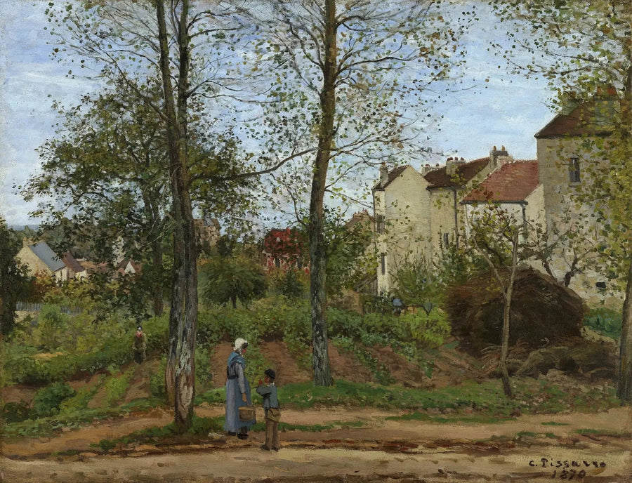 Landskab ved Louveciennes, efterår - Camille Pissarro