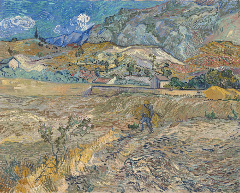 Paysage à Saint-Rémy - Vincent van Gogh image 1 copie peinte à la main à l’huile