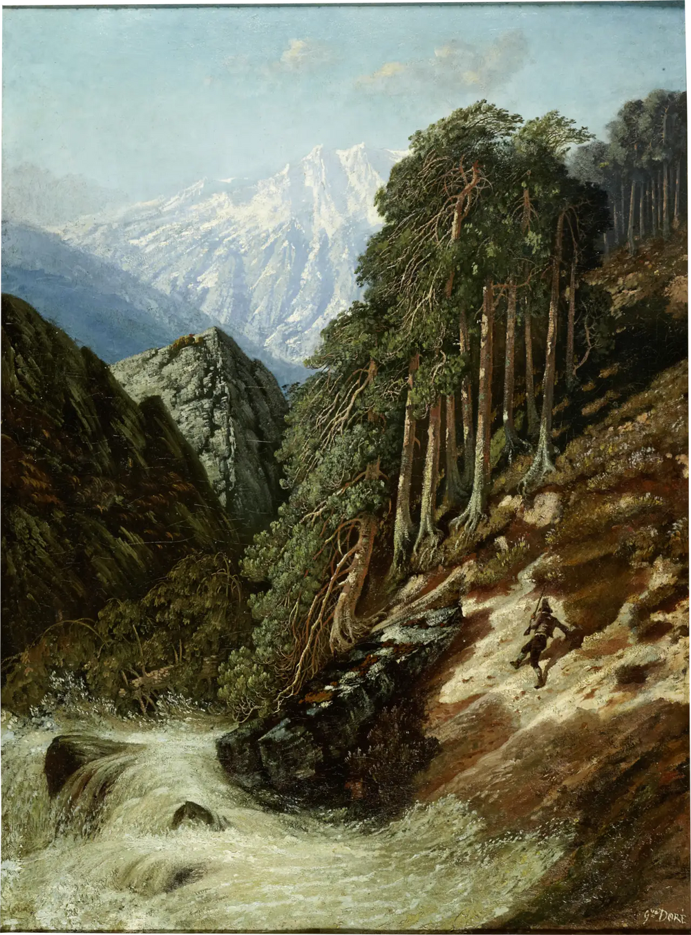 Paysage alpin avec Beck - Gustave Doré image 1 copie de tableau peinte à la main
