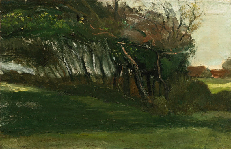 Landskab med træer blæst af vinden - Vincent van Gogh