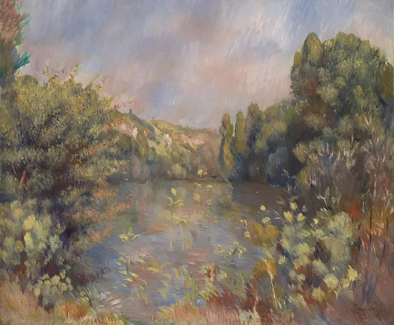 Landskab ved søen - Pierre-Auguste Renoir