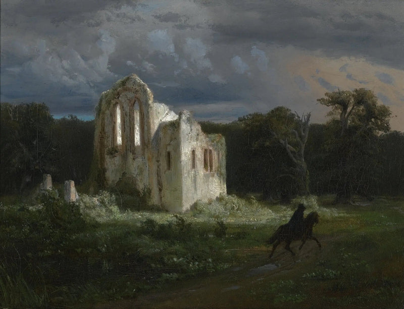Landskab ved måneskin - Arnold Böcklin