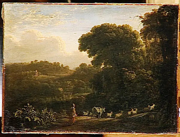 Paysage au soleil couchant - Claude Lorrain image 1 tableau peint à l’huile sur toile